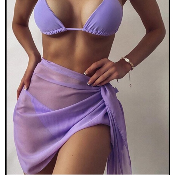 Khăn Choàng Choàng Bikini Màu Trơn Thời Trang Đi Biển Quyến Rũ