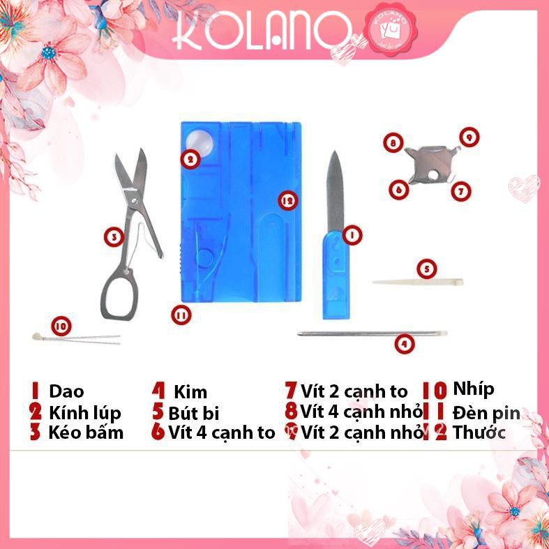 Bộ Dụng Cụ Đa Năng Bỏ Túi 13 Món Trong 1 KOLANO Bộ Dụng Cụ Sửa Chữa Nhỏ Gọn Như Thẻ ATM HG-001119