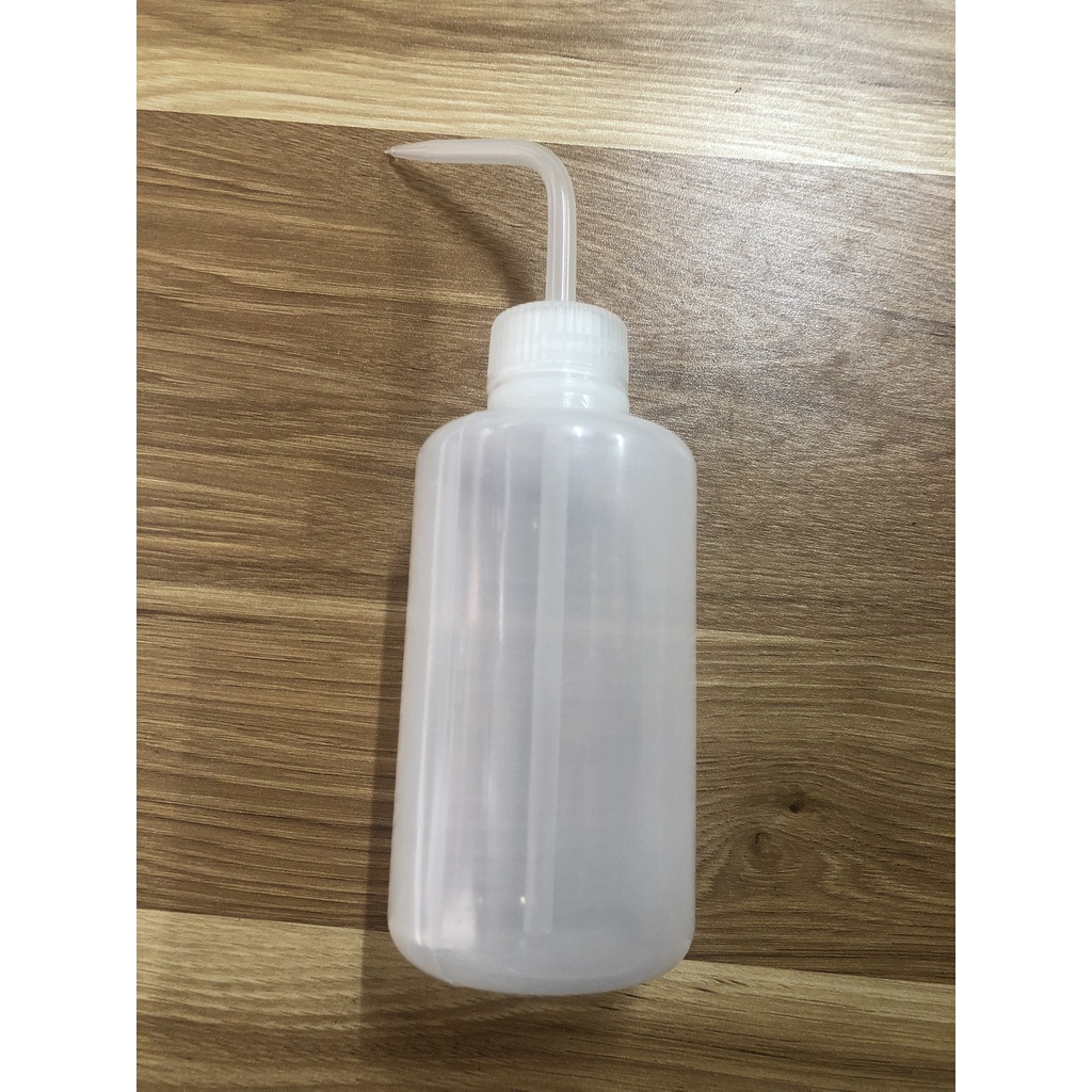 Bình tia nhựa trắng, thể tích 250ml-500ml-1000ml, nhựa PP, vòi cong tiện lợi, chứa nước cất, dung dịch tẩy rửa