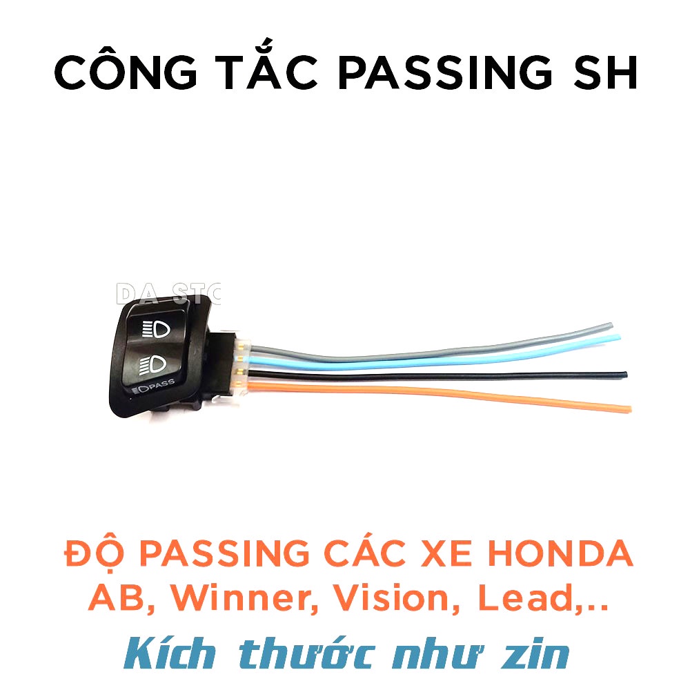 Công tắc đèn cót pha passing SH AB Lead Vision Winer kèm jack 4 chân