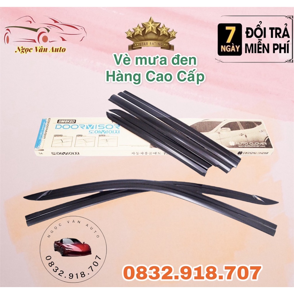 vè mưa Prado 2010-2011-2012-2013 Vè đen 6 Chi Tiết Auto Clover Hàn Quốc