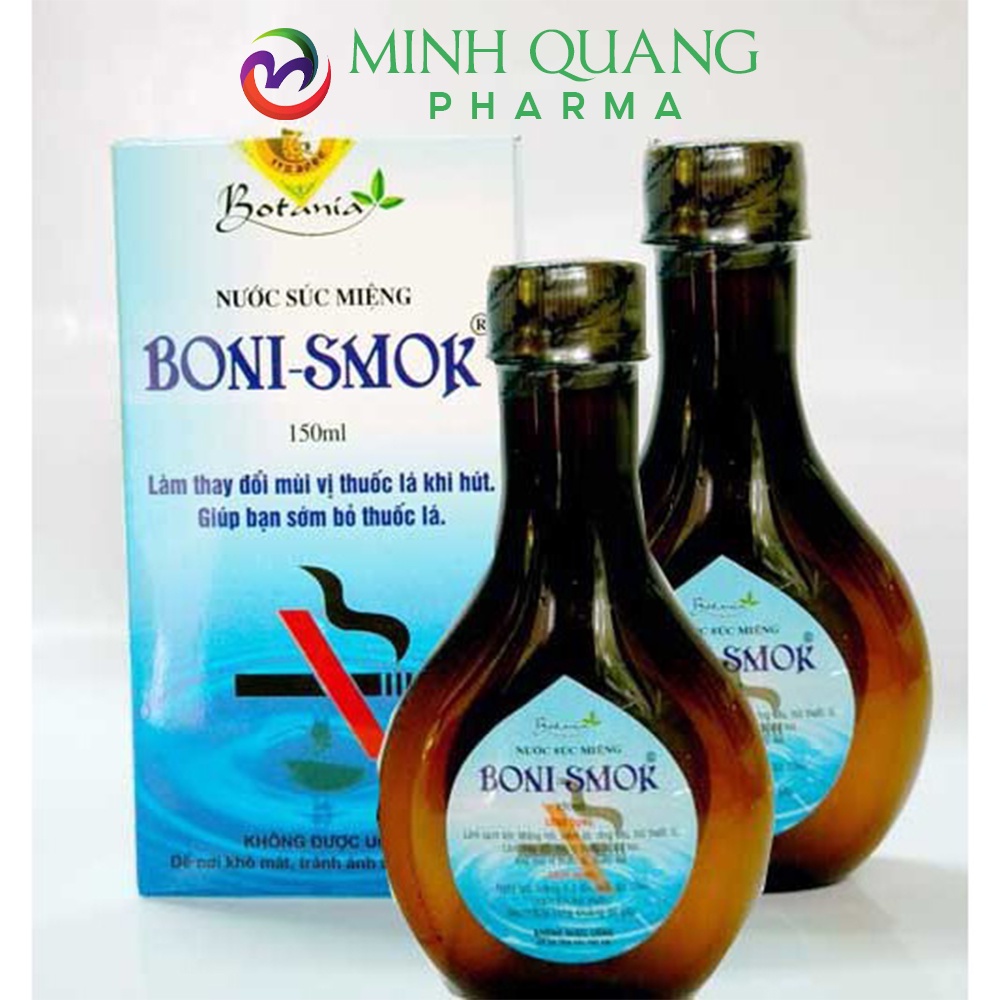 Nước súc miệng BONI SMOK cai thuốc lá Chai 150 - 250ml