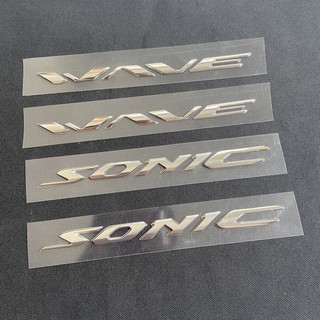 [BAO ĐỔI TRẢ] BỘ TEM CHỮ LOGO NỔI HÀNG ZIN THEO XE CHO WAVE VÀ SONIC