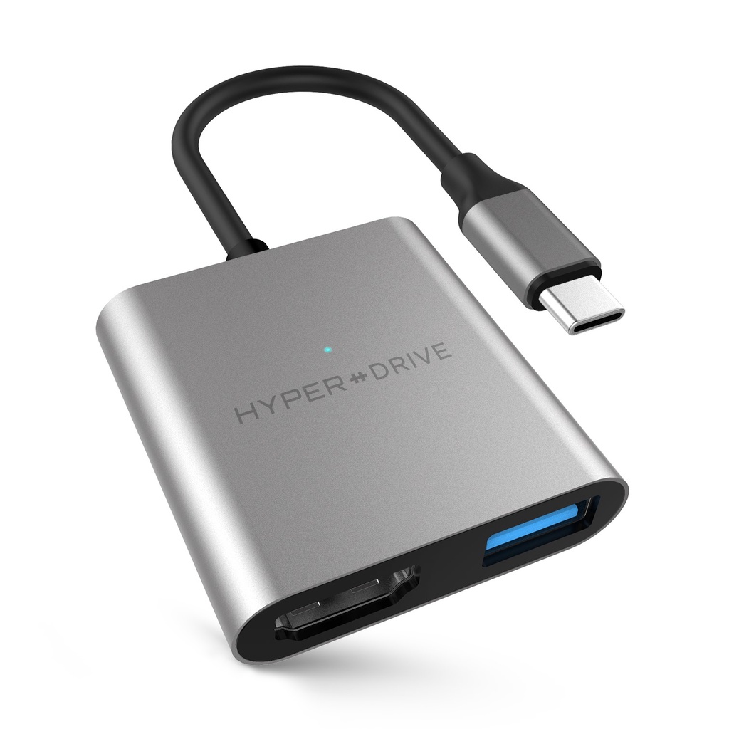 Cổng Chuyển/Hub USB-C 3in1 HDMI 4K, USB-C, USB-A 3.1 HyperDrive