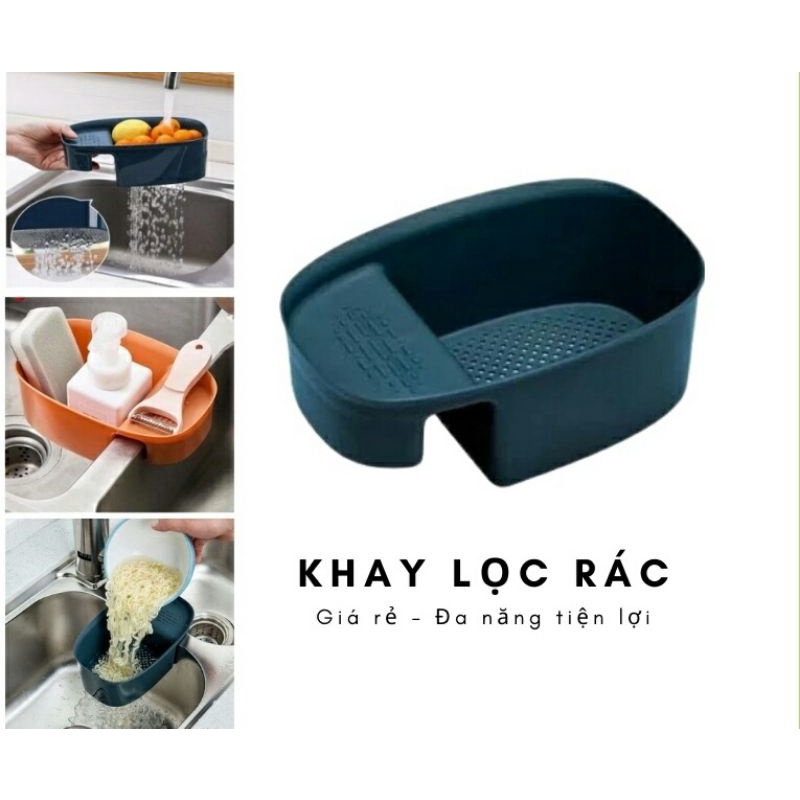 Khay Lọc Rác Bồn Rửa Bát, Khay Đựng Đồ Đa Năng, Dụng Cụ Nhà Bếp Tiện Dụng