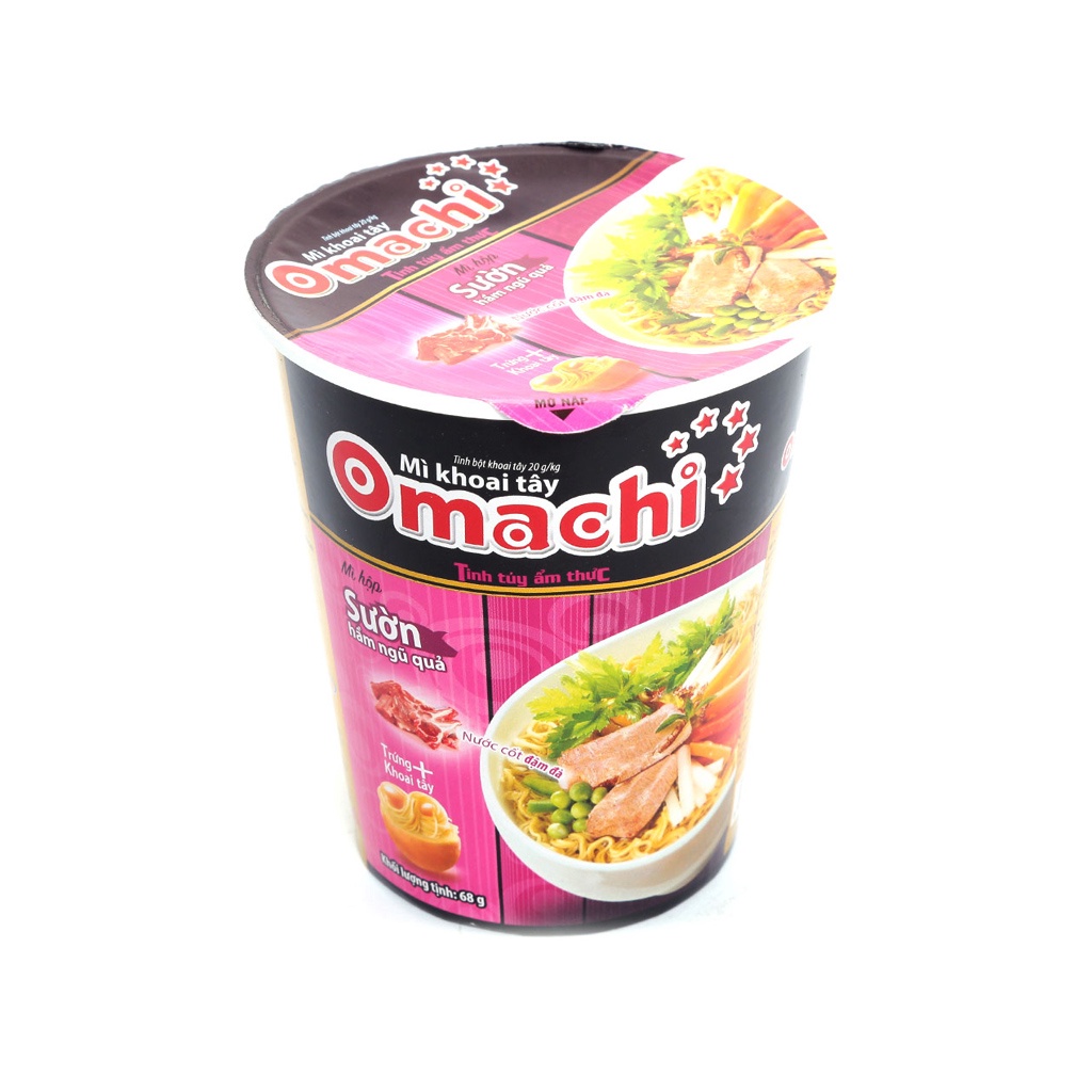 Thùng 24 ly mì khoai tây Omachi sườn hầm ngũ quả 68gr | BigBuy360 - bigbuy360.vn