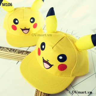 Mũ lưỡi trai pikachu vàng cho bé M106