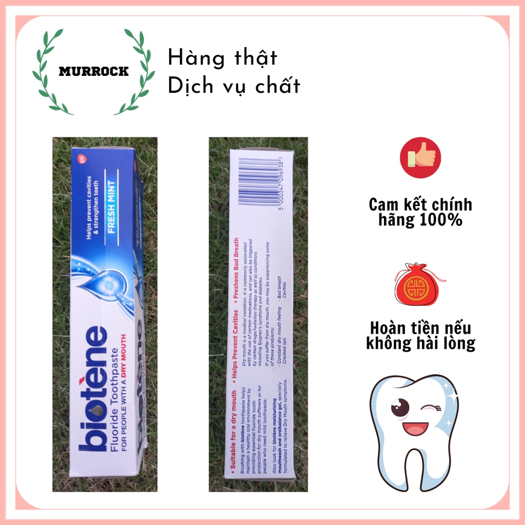 Kem đánh răng khô miệng Biotene Dry Mouth Toothpaste Fresh Mint 100ml UK
