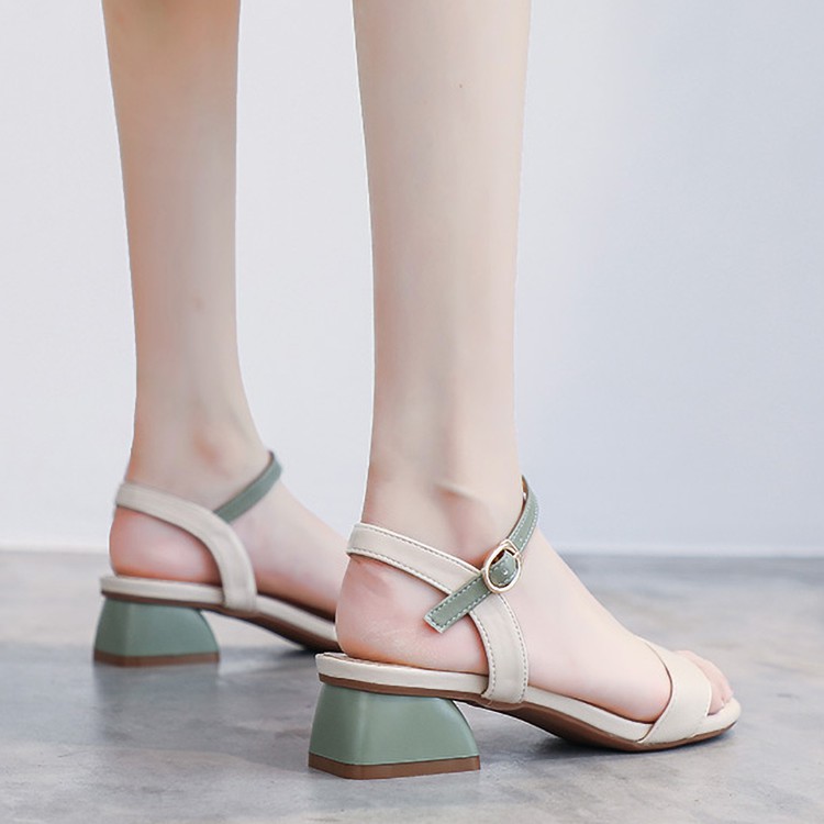 Giày sandal cao gót Phối dây màu [CG0357
