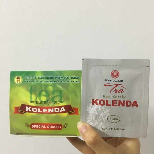 Trà thảo dược túi lọc Kolenda (hộp 10 túi) Nhuận tràng, hỗ trợ giảm táo bón