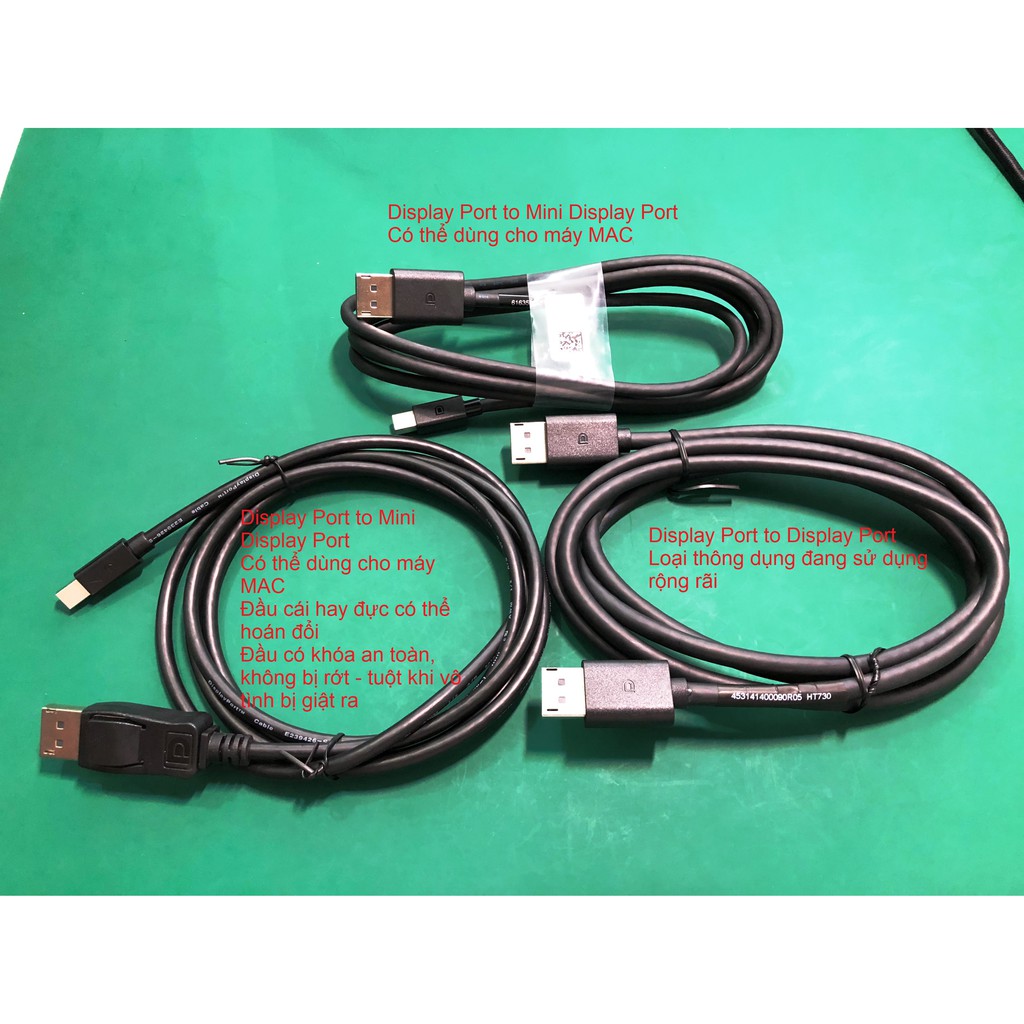 Display Port Cable to Displayport V1.2 (support 4K 3840x2160 Ultra HD) dài 1,8 mét