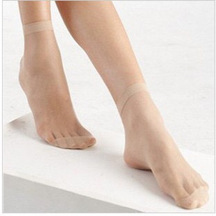 Sét 10 Đôi Tất Nữ Da Chân Cổ Ngắn Mỏng Siêu Dai