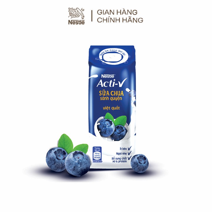 Thùng 24 Hộp Sữa Chua Nestlé Acti-V Việt Quất 180ml/hộp | BigBuy360 - bigbuy360.vn