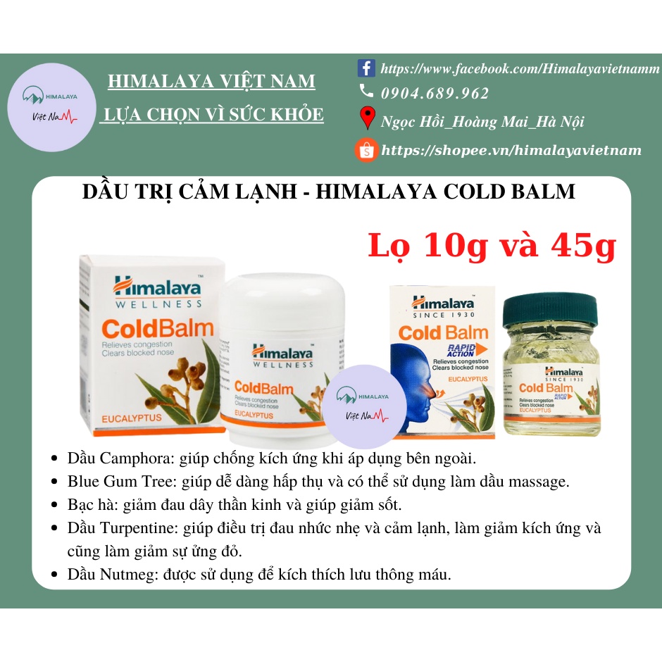 Dầu giảm cảm lạnh - Himalaya Cold Balm