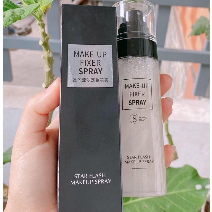 Xịt Khoá Make Up Fixer Spray Kèm Nhũ Giúp Da Căng Bóng 100ml
