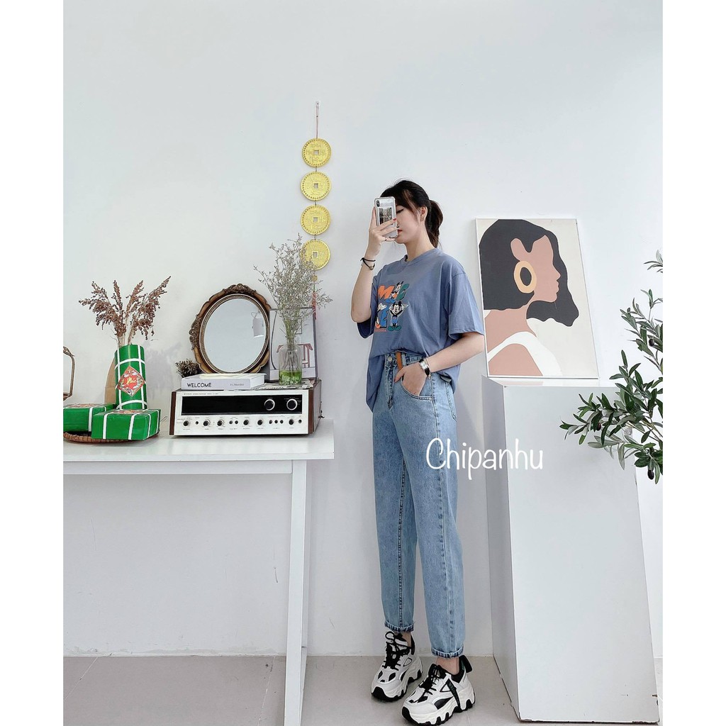 QUẦN BAGGY NHẠT 1 TÚI BE ĐAI DA QBG2618