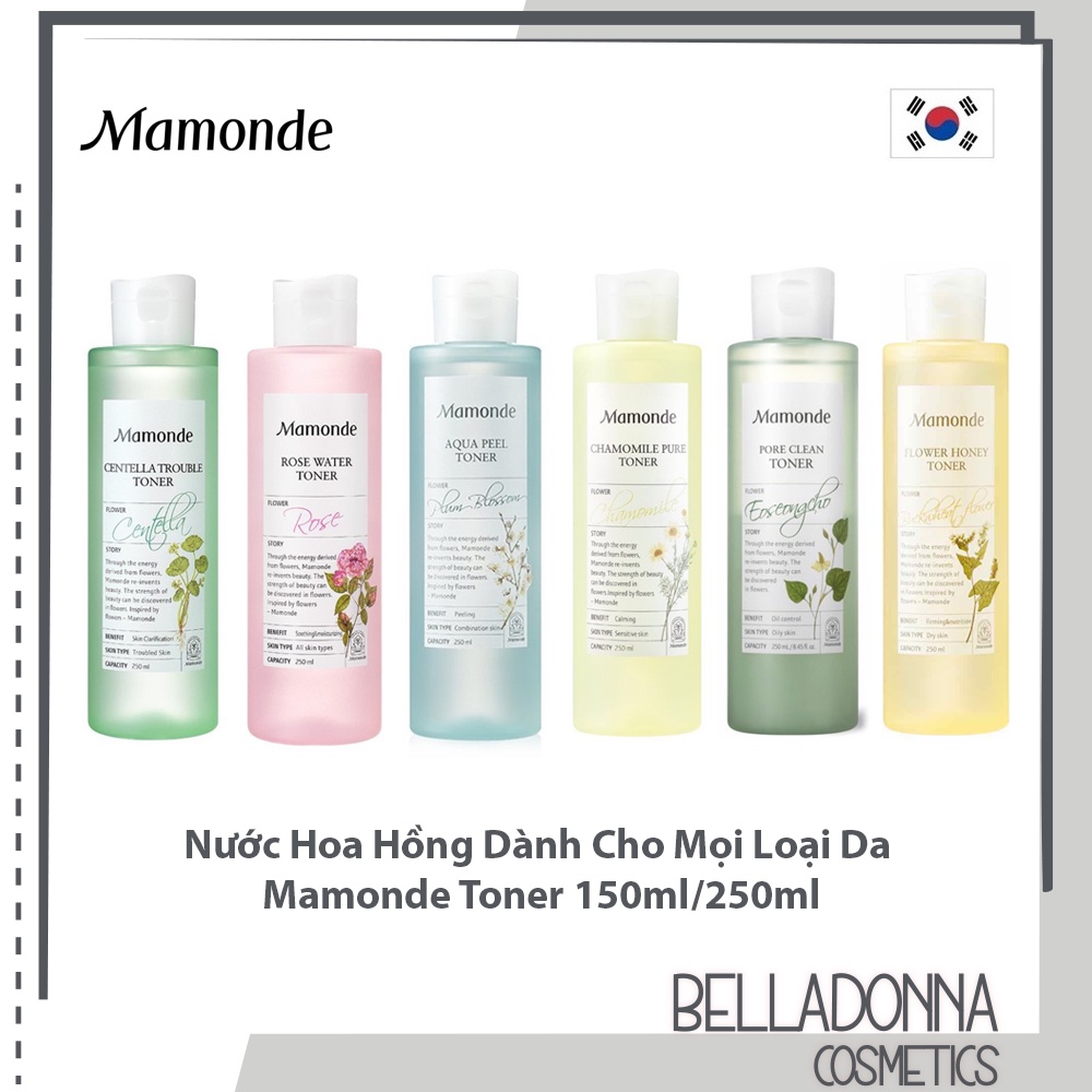 Nước Hoa Hồng Cân Bằng Da Mamonde Toner [150ml - 250ml]