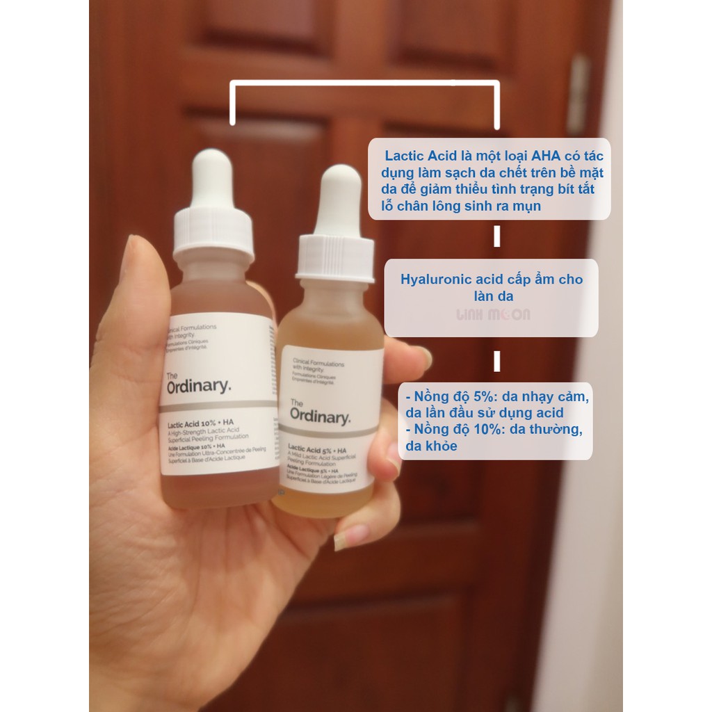 Tinh Chất Serum The Ordinary Lactic Acid 5% - 10% + HA 2%