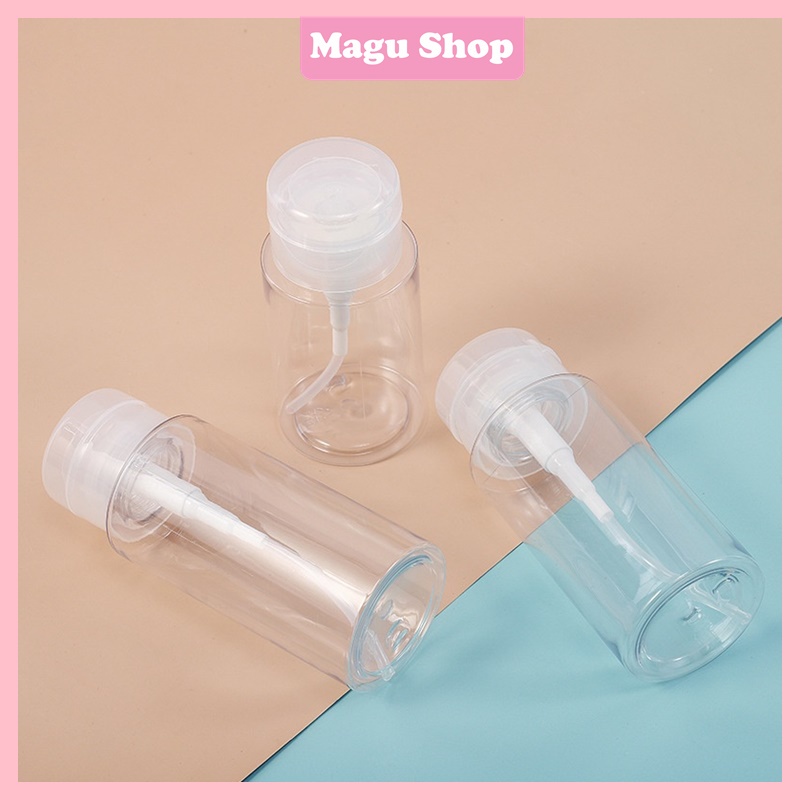 Lọ chiết nước tẩy trang 120ml có nút ấn - Chai chiết mỹ phẩm dành cho du lịch mã FY800
