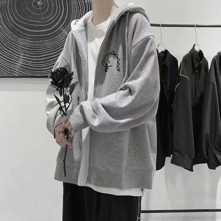 Áo khoác hoodie khóa kéo thời trang cho nam nữ 6 màu tùy chọn