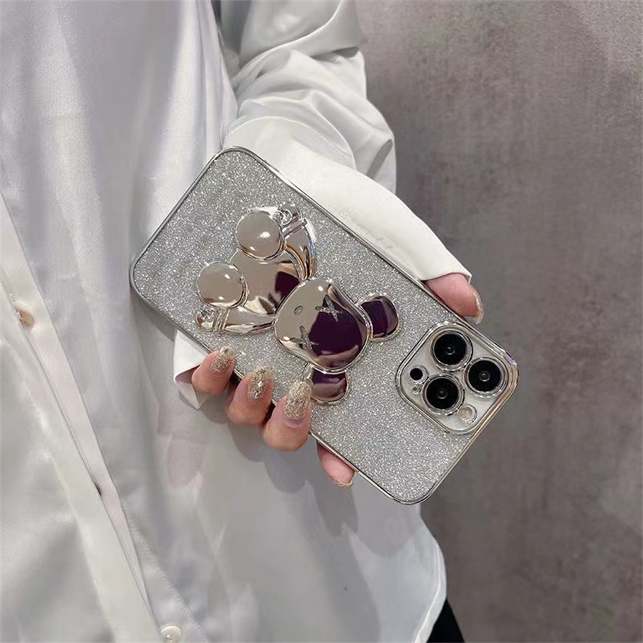 Ốp Điện Thoại Hình Gấu Dễ Thương Cho iPhone 13 12 11 Pro Max X XR Xs Max 8 7 6 6s Plus SE 2020