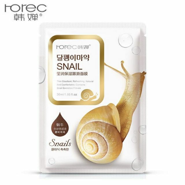 [RẺ VÔ ĐỊCH]Miếng Mặt Nạ Ốc Sên -Da Sáng Đẹp,Khoẻ Mạnh Snail Rorec | Thế Giới Skin Care