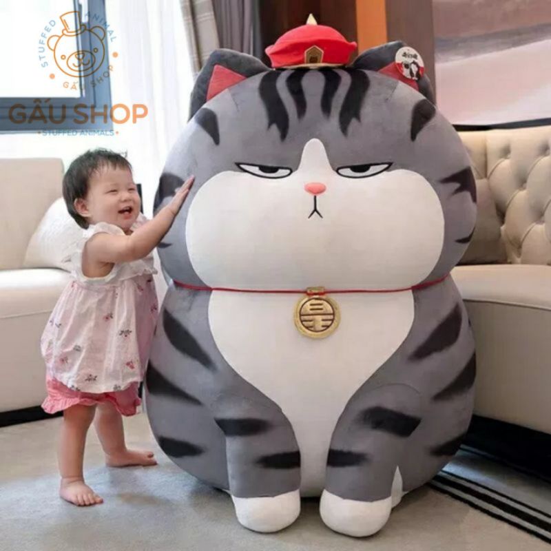 Gấu bông ❤️ Mèo hoàng thượng chân nhỏ ❤️ hàng nhập cao cấp ko tính lố size ăn gian đuôi FREE SHIP &amp; FREE GÓI QUÀ