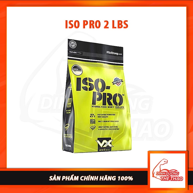 [GIÁ TỐT NHẤT] VITAXTRONG ISO PRO 2LBS | Sữa Tăng Cơ 100% Hydrolyzed Whey Isolate (0.9Kg)