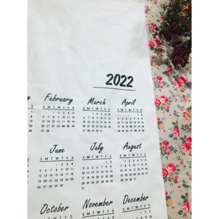 Phôi lịch in vải 2022 - Lịch vải canvas trống để thêu hoặc vẽ màu Acrylic size lớn và size nhỏ