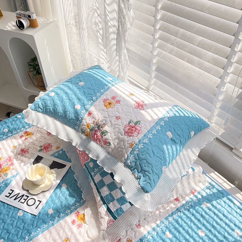 Vỏ Gối Đơn/Đôi Chất Liệu Chiffon Phối Ren Phong Cách Hàn Quốc Kích Thước 48x74cm
