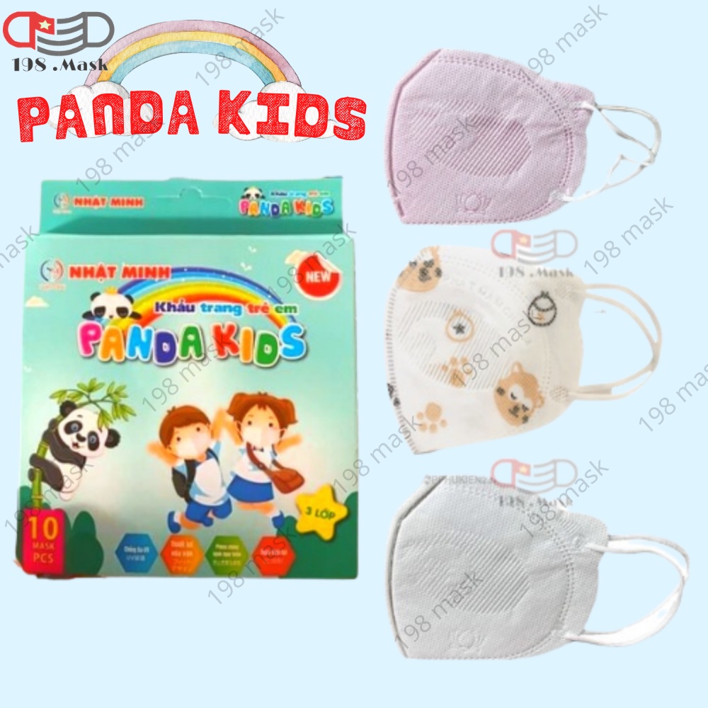 Khẩu trang PANDA 3D Cho Trẻ Em Từ 0>3 Tuổi Bịch 10c Kiểu Dáng Hàn Quốc An Toàn Cho Bé