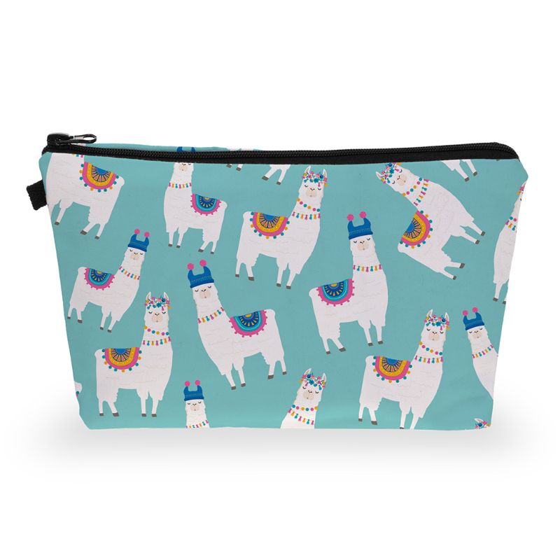 Túi Đựng Mỹ Phẩm Hình Lạc Đà Alpaca Xinh Xắn Tiện Dụng