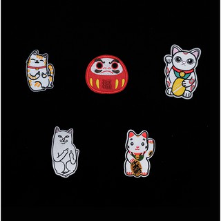 Sticker ủi Mèo May Mắn, Patch vải dùng ủi lên quần áo, mũ nón, phụ kiện