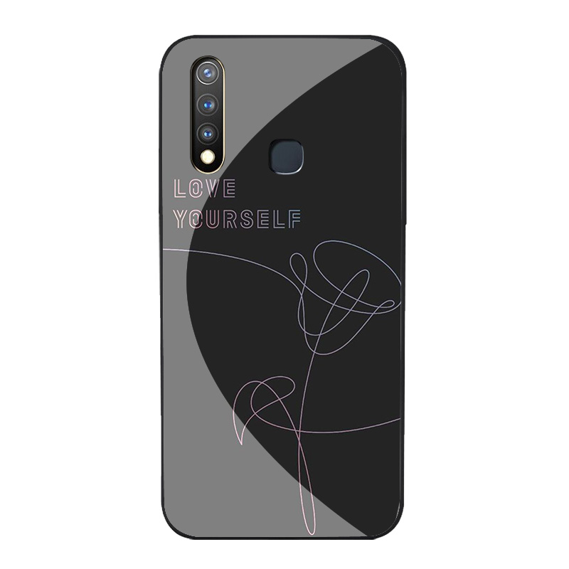 Ốp Điện Thoại Kính Cường Lực Viền Mềm Hình Bts Love Yourself Z17 Cho Vivo Y11 Y12 Y15 Y17 Y91 Y93 Y95 Y91C V9 V11 V15 Y85 Y89 Pro 2020