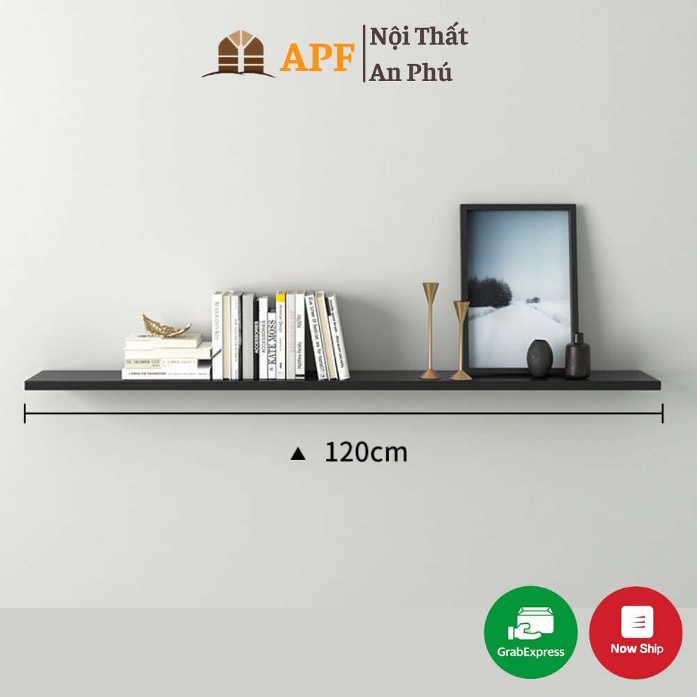 Kệ 3 Thanh Ngang APF Chất Liệu Gỗ MDF Nhập Khẩu Bền Đẹp, Giúp Trang Trí Phòng Ngủ, Phòng Khách 1,2mx20cm KTN11