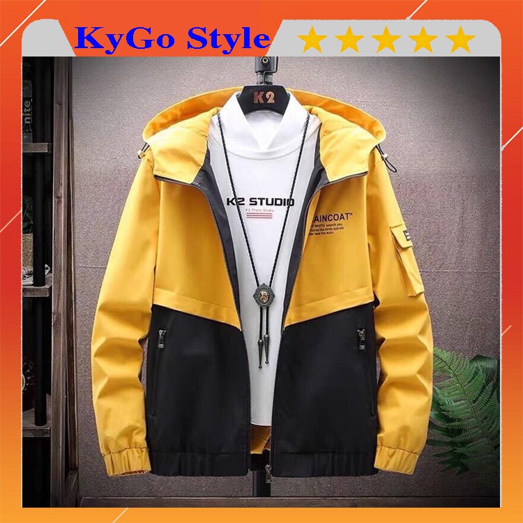 Áo khoác Kaki 2 Lớp Có Lót Vải Dù Sượt Nước K026_PY. Áo Form Rộng Nam Nữ Đều Mặc Đẹp. Freesize