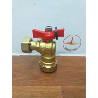 Van khóa góc đồng hồ nước máy Miha DN15 (25 x 1/2")