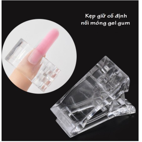 Kẹp giữ móng cố định đắp gel poly (gel gum)