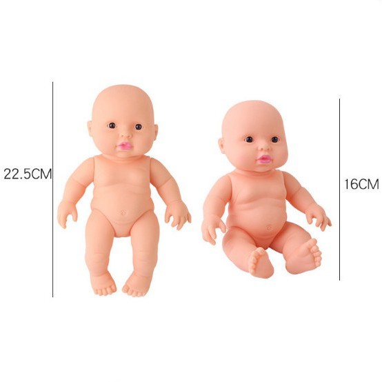 Búp Bê Nhựa mắt 3D 20 + 25 cm - Cute baby dolls 8 inch - 10 inch