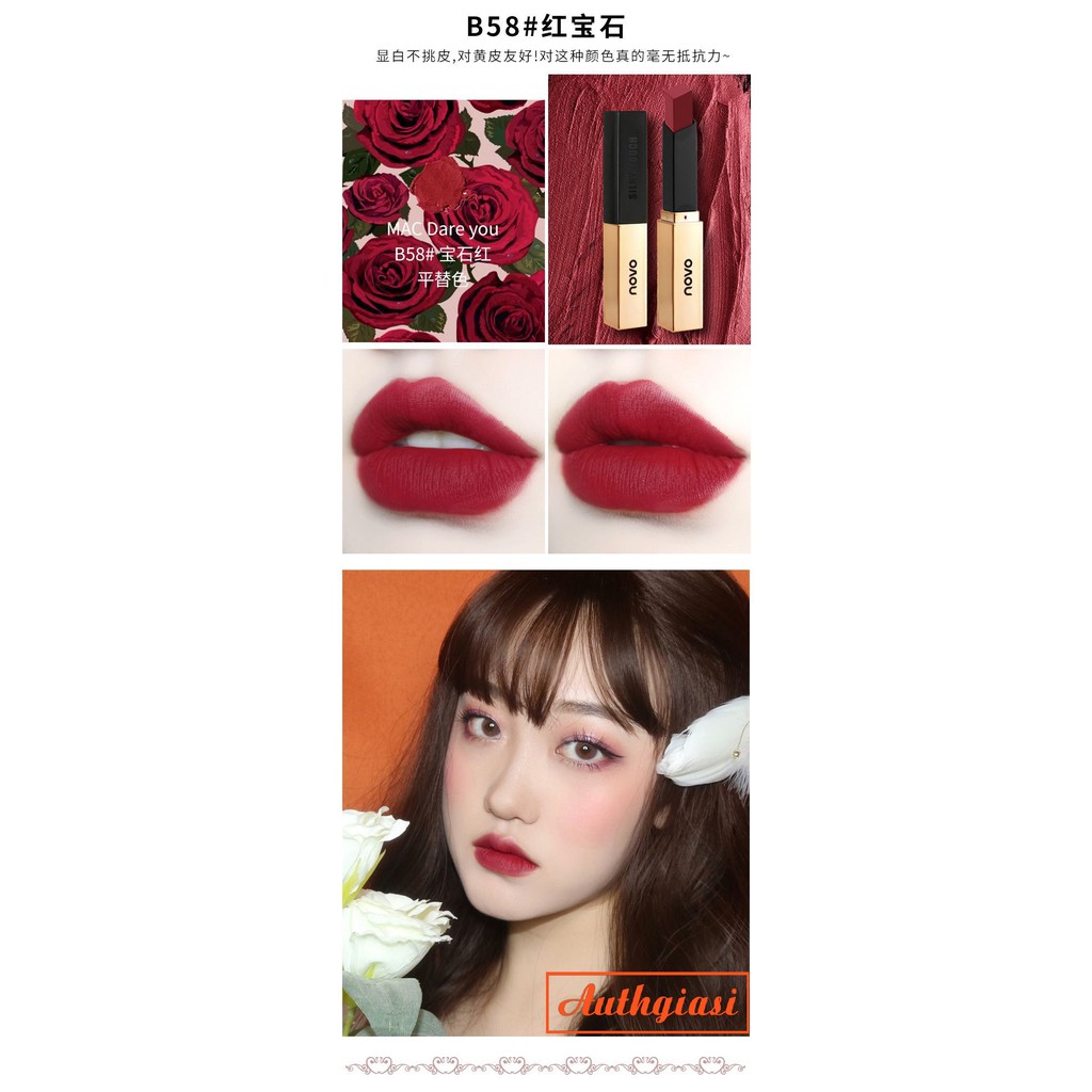 Son thỏi SIÊU SANG CHẢNH MỀM MỊN LÌ Novo Lipstick Velvet Small Gold Bars | BigBuy360 - bigbuy360.vn