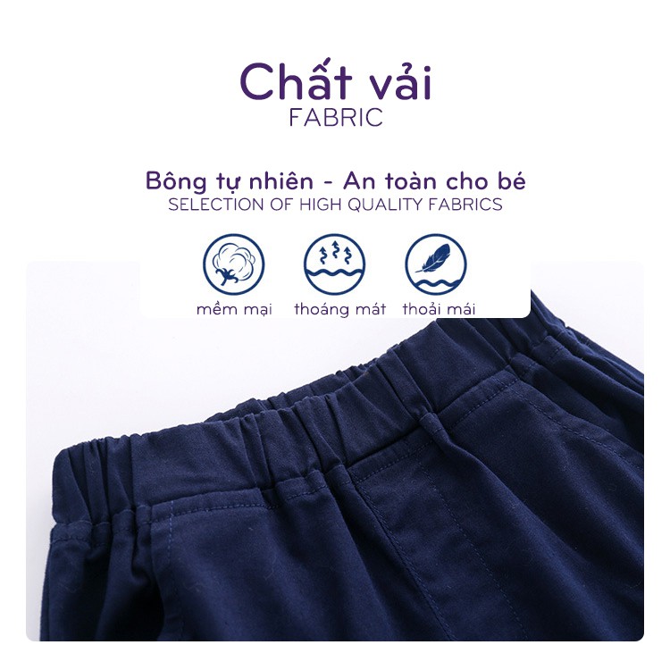 Quần Kaki cho bé WELLKIDS hoạ tiết đáng yêu hàng xuất Âu Mỹ