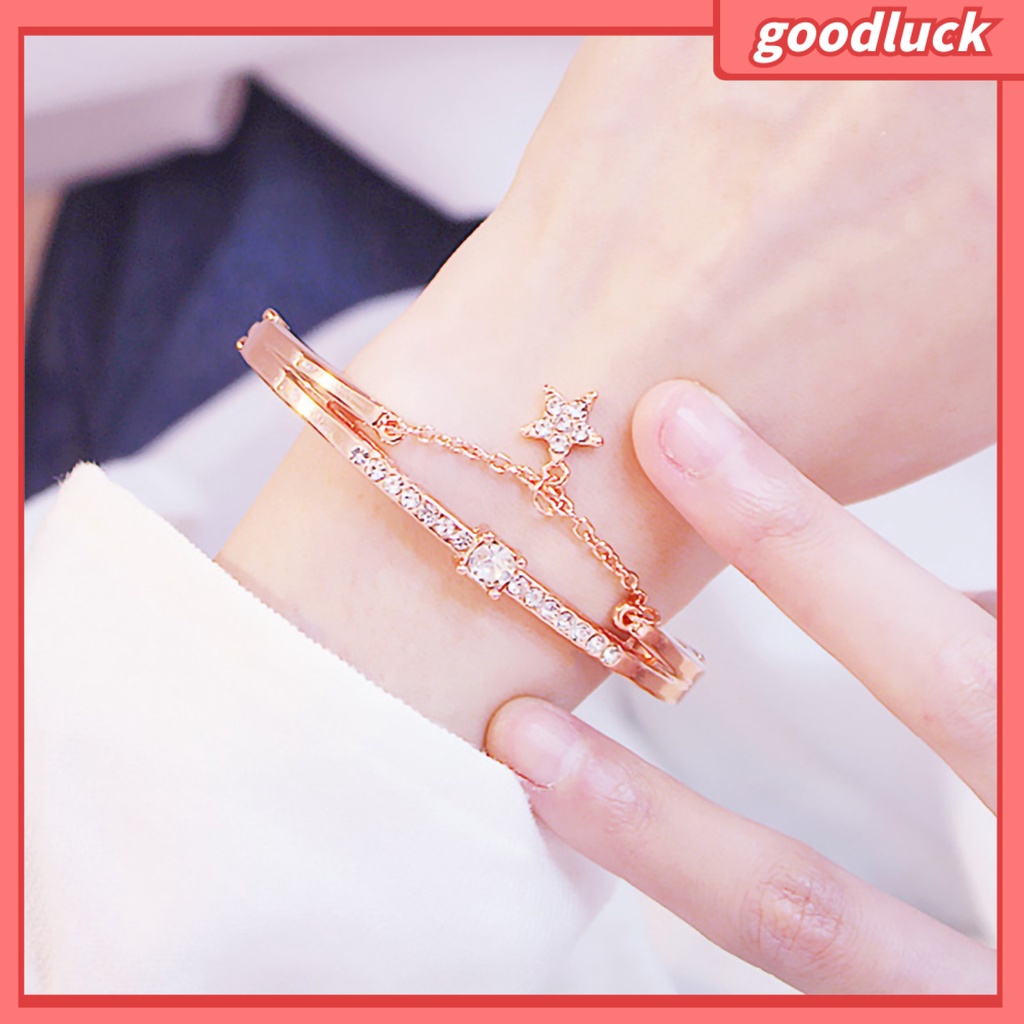 Vòng Tay Nữ Hình Ngôi Sao Đính Đá Lấp Lánh