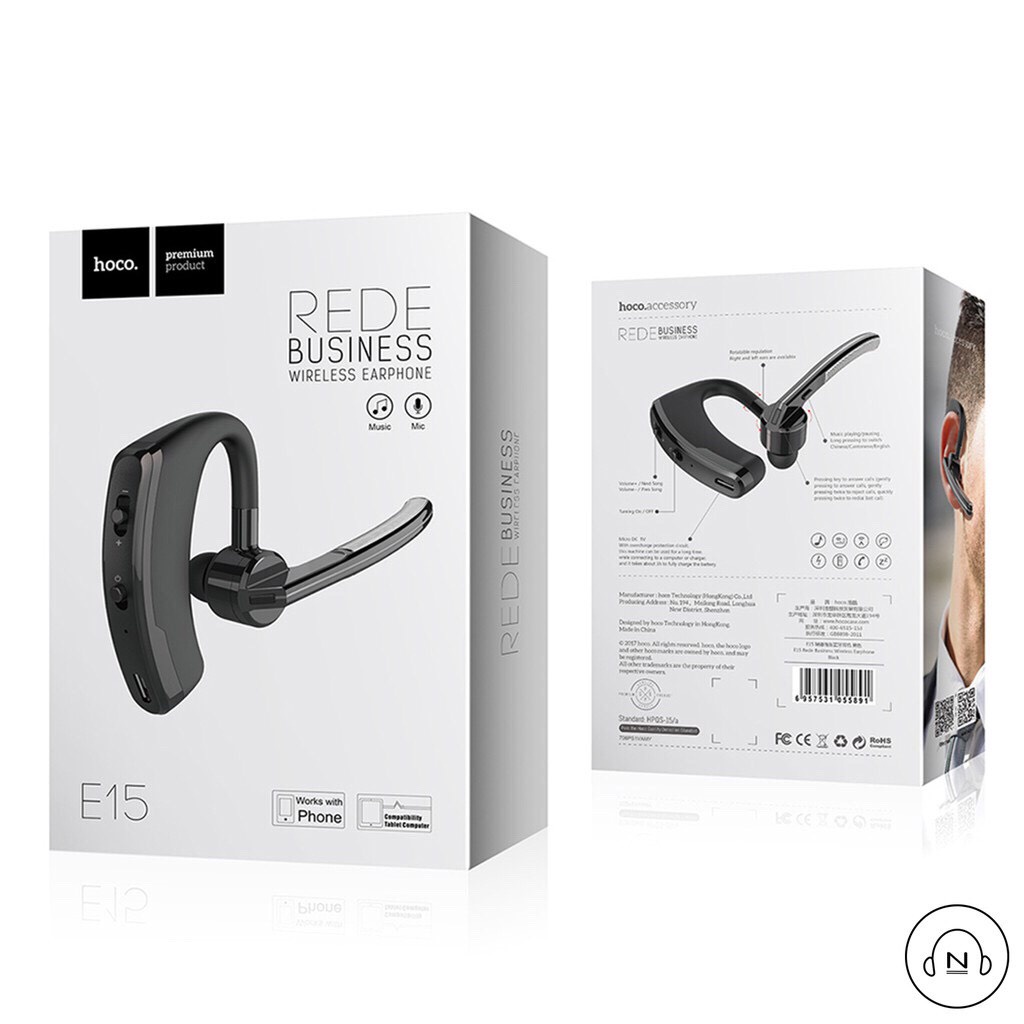 Tai nghe không dây hoco E15 có nút chỉnh âm lượng- Tai nghe Bluetooth E15 pin khỏe kiểu ôm tai ♥️♥️