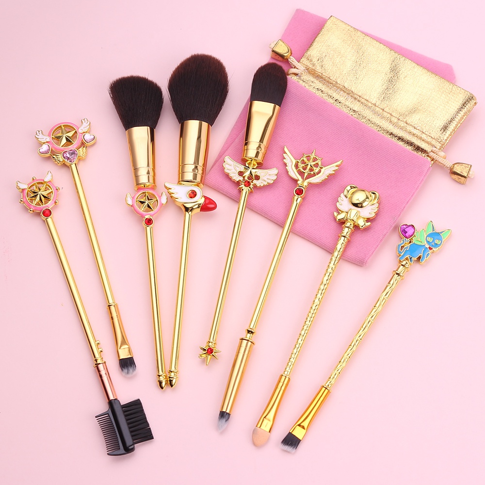 Bộ Cọ Trang Điểm Phấn Mắt Má Hồng Phấn Mắt Lông Mềm Hình Cardcaptor Sakura