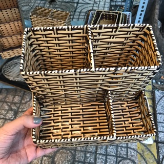 khay nhựa giả mây