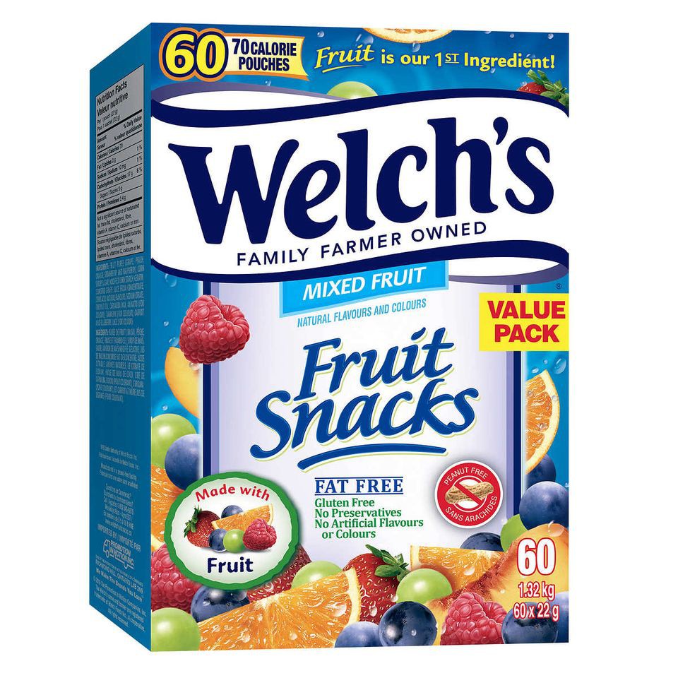 Kẹo dẻo trái cây Welch's Fruit Snacks 60x22g