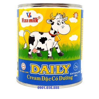 Sữa Đặc có đường Daily Vàng lon 380g Combo 10 Lon