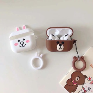 Ốp tai nghe không dây airpod Pro gấu và thỏ