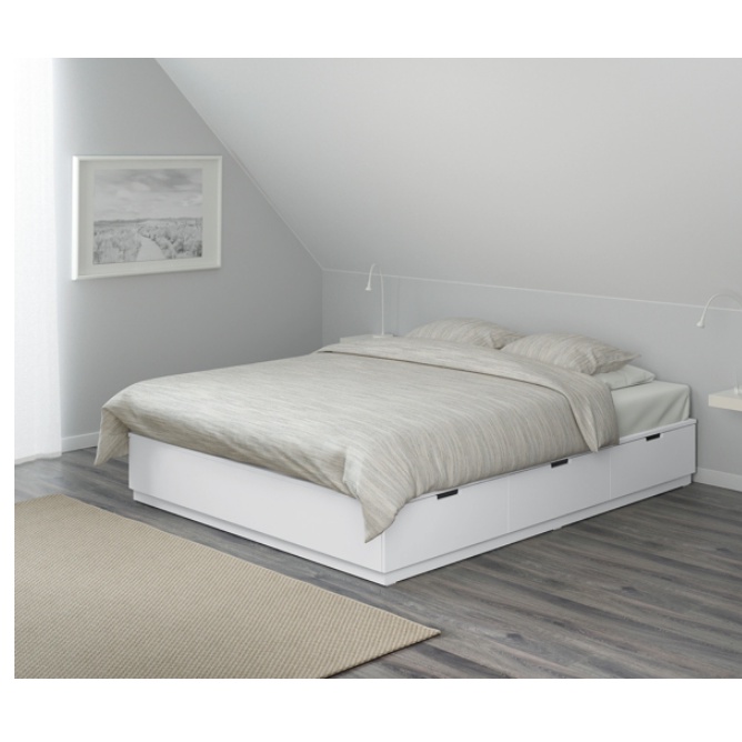 Giường Ngủ Gỗ Công Nghiệp Cao Cấp OHAHA - White Bed Mang Phong cách Hàn Quốc Kiểu Nội Thất Lắp Ráp