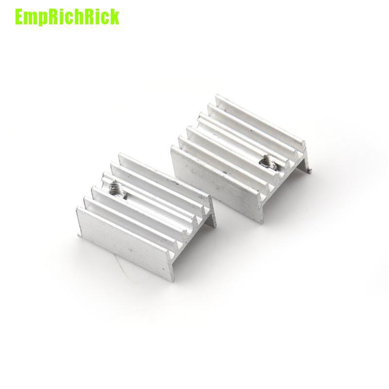 Set 10 Miếng Tản Nhiệt Bằng Nhôm Cho Bán Dẫn To-220 Transistor 20x15 X 10mm 0 0 0 0 0 0 0 0